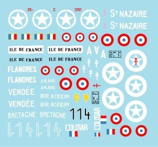 Star Decals 35-C1351 FFI 1. Captured German tanks. French Resistance - Forces Françaises de lInterieur 1/35