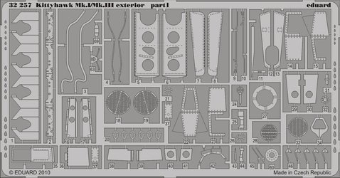 Eduard 32257 Kittyhawk Mk.I/Mk.III exterior HASEGAWA 1/32