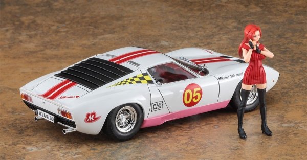 Hasegawa SP544 Wild Egg Girls No.05 Lamborghini Miura P400 SV &quot;Mikumo Shiranagi&quot; w/Figure 1/24
