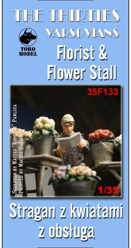 Toro 35F133 Lata Trzydzieste - Stragan z Kwiatami i Obsługą 1/35