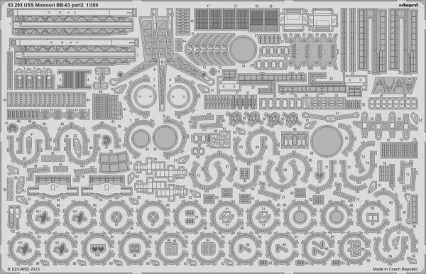 Eduard 53293 USS Missouri BB-63 part 2 HOBBY BOSS 1/350