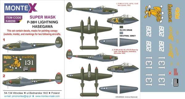Montex K48299 P-38H 1/48