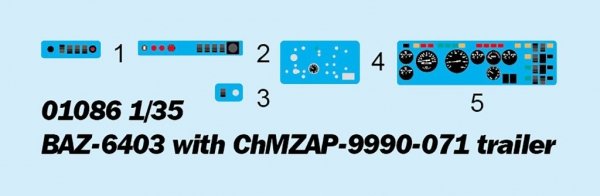Trumpeter 01086 BAZ-6403 with ChMZAP-9990-071 trailer 1/35