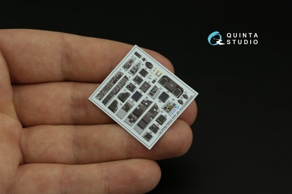 Quinta Studio QDS-48374 F/A-18F early 3D-Printed &amp; coloured Interior on decal paper (Hobby Boss) (small version) 1/48
