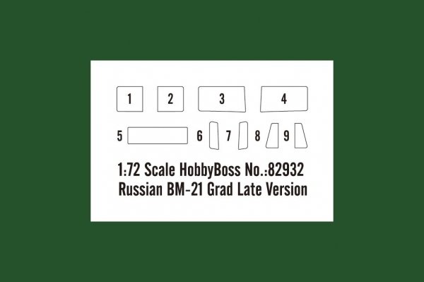 Hobby Boss 82932 Russian BM-21 &quot;Hail&quot; self-propelled rocket launcher late model 1/72