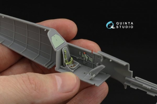 Quinta Studio QD48532 Bf 109E-3/4 3D-Printed &amp; coloured Interior on decal paper (HobbyBoss) 1/48