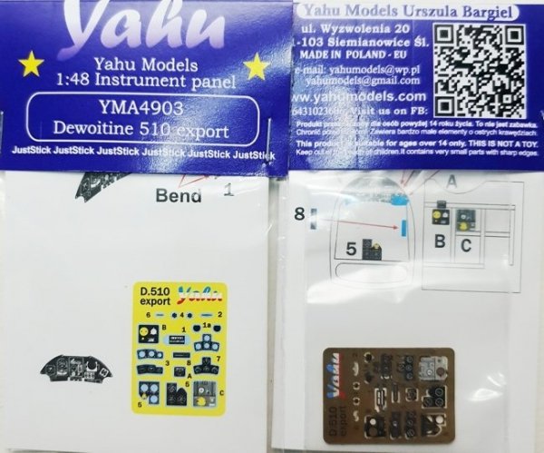 Yahu YMA4903 Dewoitine D.510 export 1/48