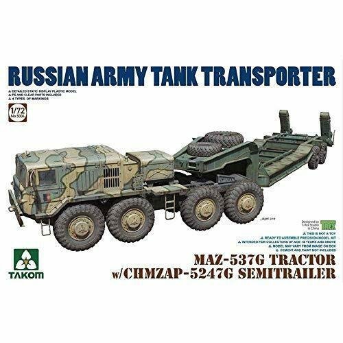 Takom 5004 MAZ-537G Tractor w/ CHMZAP-5247G Semitrailer 1/72