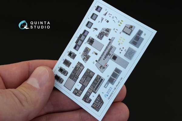 Quinta Studio QD48052 F-15E 3D-Printed &amp; coloured Interior on decal paper (for Revell kit) 1/48
