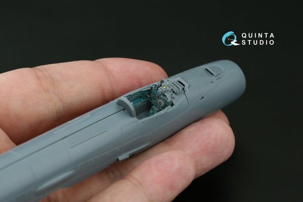 Quinta Studio QD+72258 MiG-21MF (Moscow plant) 3D-Printed &amp; coloured Interior on decal paper (Eduard) (with 3D-printed resin parts) 1/72