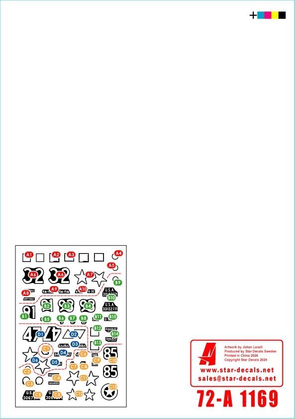 Star Decals 72-A1169 US 6th Armored Division 3. The Super-Sixth in Europe 1944-45. Tank Mix 1/72