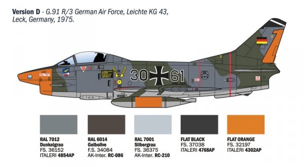 Italeri 92645 FIAT G.91 R 1/48