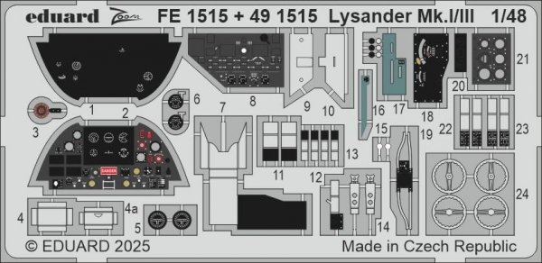 Eduard 491515 Lysander Mk. I/III Airfix 1/48
