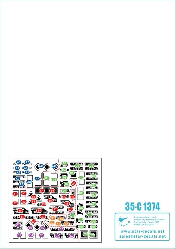 Star Decals 35-C1374 A34 Comet British WW2 markings 1/35