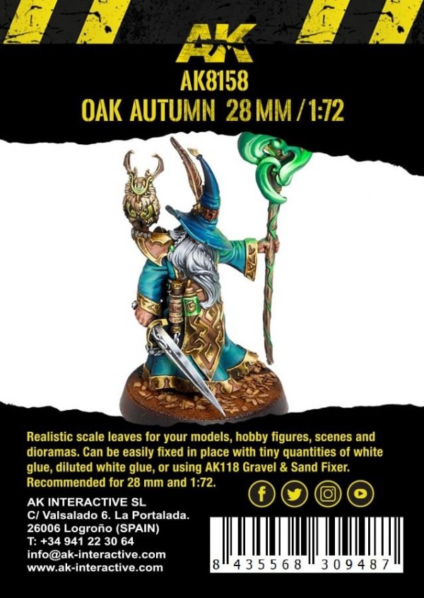 AK Interactive AK8158 OAK AUTUMN LEAVES 28MM  1/72