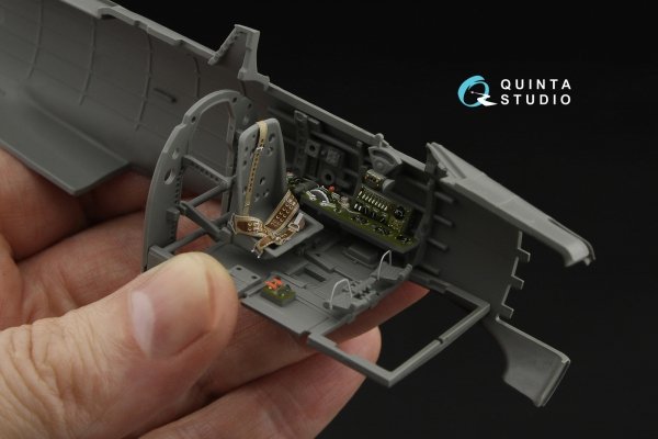Quinta Studio QD35083 A6M2 Zero (Mitsubishi Prod.) 3D-Printed &amp; coloured Interior on decal paper (Border Model) 1/35