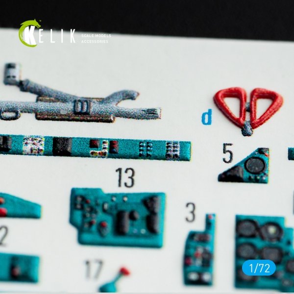 KELIK K72057 MIG-23 ML/MLA INTERIOR 3D DECALS FOR CLEARPROP KIT 1/72