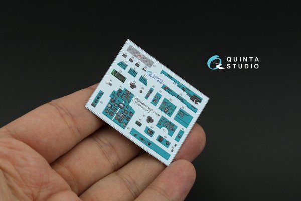Quinta Studio QDS-48447 MiG-21UM 3D-Printed coloured Interior on decal paper (Trumpeter) (Small version) 1/48