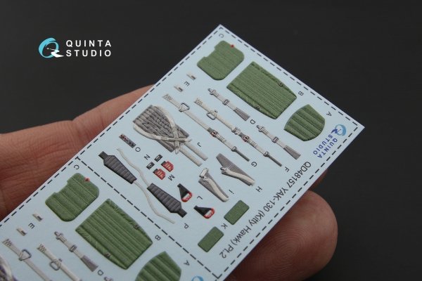 Quinta Studio QD48157 Yak-130 3D-Printed coloured Interior on decal paper (for KittyHawk kit) 1/48