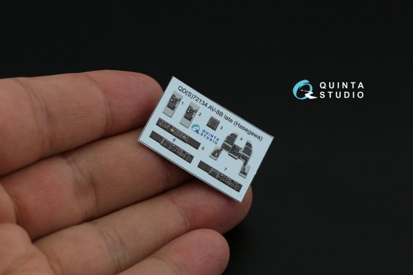 Quinta Studio QDS-72134 AV-8B late 3D-Printed coloured Interior on decal paper (Hasegawa) (small version) 1/72