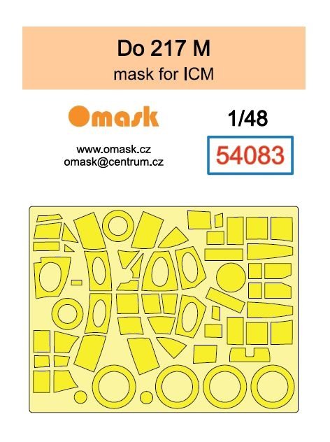 Omask 54083 Do 217 M Mask (for ICM) yellow masking tape 1/48