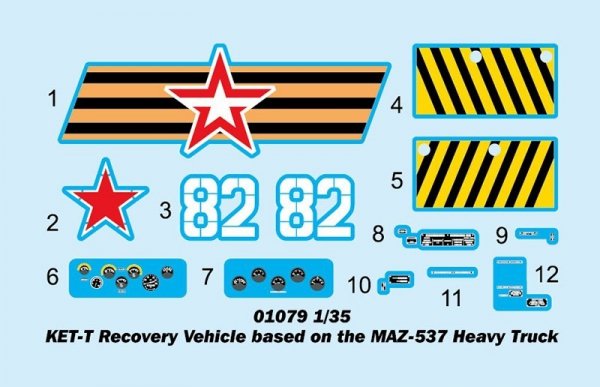 Trumpeter 01079 KET-T Recovery Vehicle Based on MAZ-537 Heavy Truck 1/35