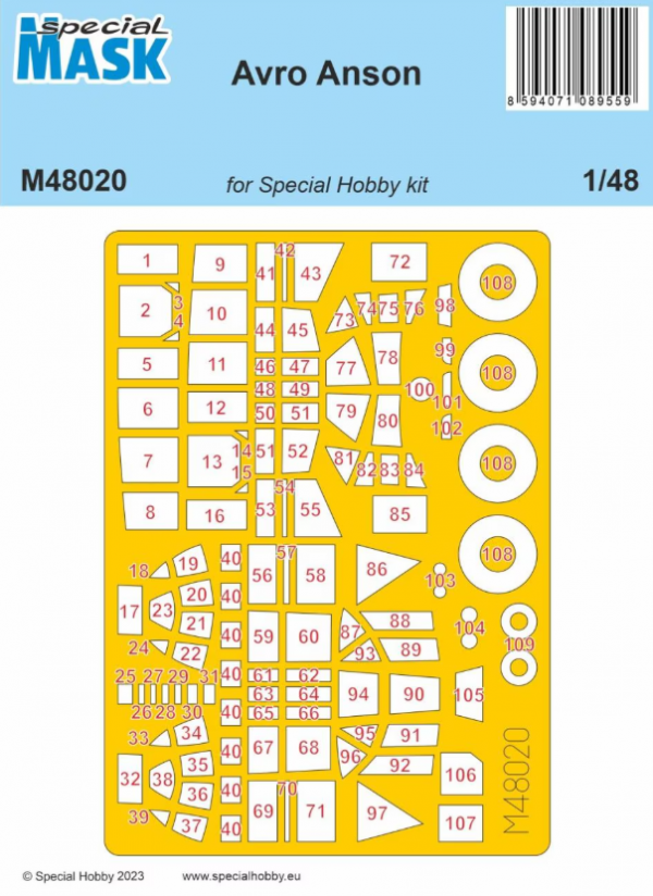 Special Hobby M48020 Avro Anson (For Special Hobby Kit) 1/48