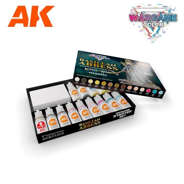 AK Interactive AK11770 BASILEAN ABBESS – WARGAME STARTER SET – 14 COLORS &amp; 1 FIGURE