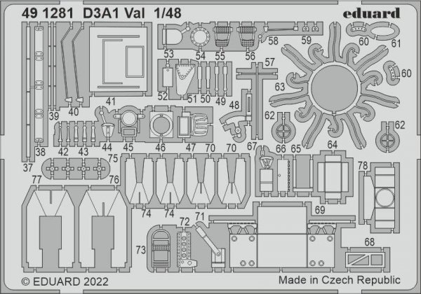 Eduard 491281 D3A1 Val HASEGAWA 1/48