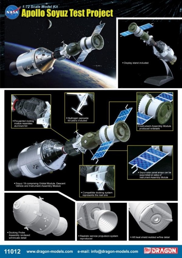 Dragon 11012 Project Apollo-Sojuz Test Project (Apollo 18 and Sojuz 19) 1/72