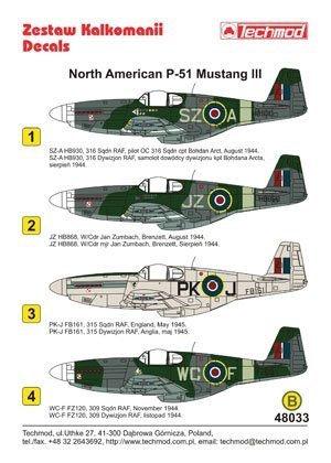 Techmod 48033 - North American P-51 Mustang III (1:48)