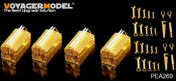 Voyager Model PEA269 WWII German Tool boxes(4PCES) (GP) 1/35