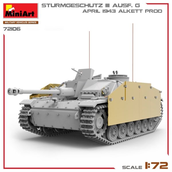 MiniArt 72106 STURMGESCHUTZ III AUSF. G, APRIL 1943 ALKETT PROD. 1/72