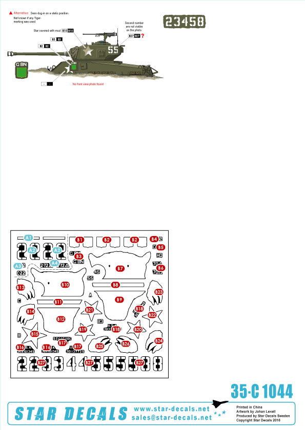Star Decals 35-C1166 USMC Shermans - Korean War 1950-53 1/35