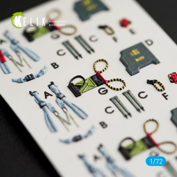 Kelik K72022 RF-4EJ "Phantom II" interior 3D decals for Fine Molds kit (1/72)