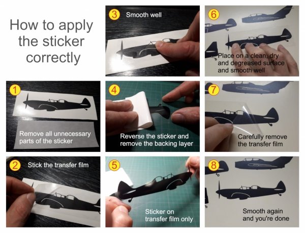 Omask 150361 sticker P-40 Warhawk (15cm white)