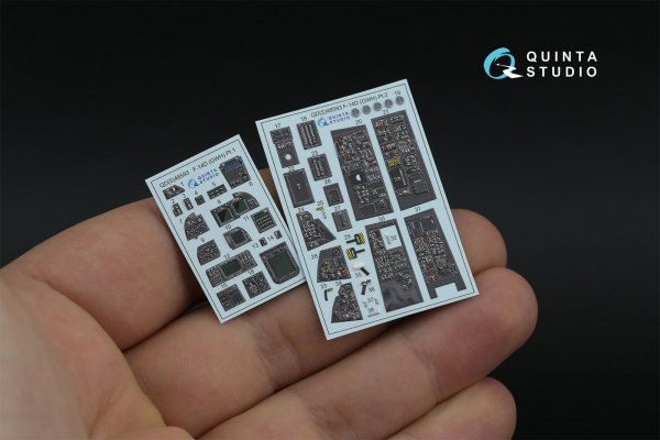 Quinta Studio QDS-48593 F-14D Super Tomcat 3D-Printed &amp; coloured Interior on decal paper (GWH) (Small version) 1/48