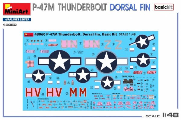 MiniArt 48060 P-47M THUNDERBOLT. DORSAL FIN. BASIC KIT 1/48