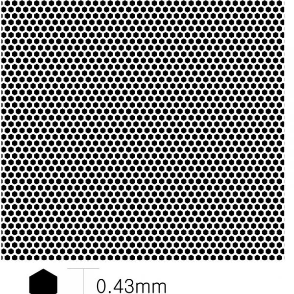 KA Models KA-00005 HEXAGON PATTERN MESH A 0.43mm X 0.37mm