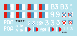 Star Decals 35-C1165 Axis Tank Mix # 4 1/35