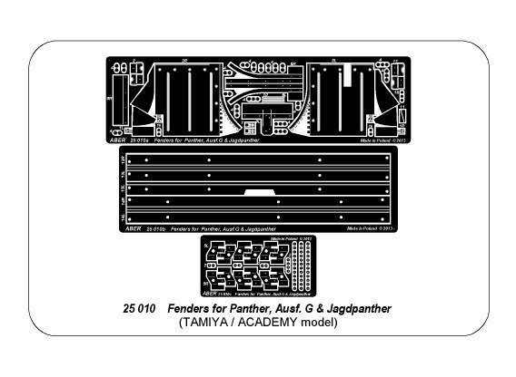 Aber 25010 Fenders for Panther G/Jagdpanther (1:25)
