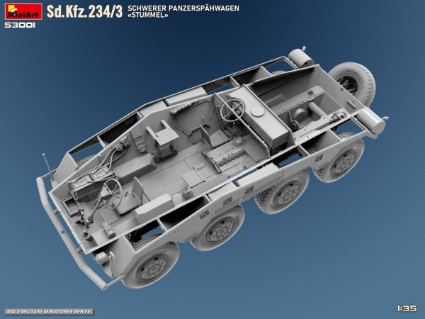 MiniArt 53001 Sd.Kfz.234/3 SCHWERER PANZERSPAHWAGEN STUMMEL 1/35
