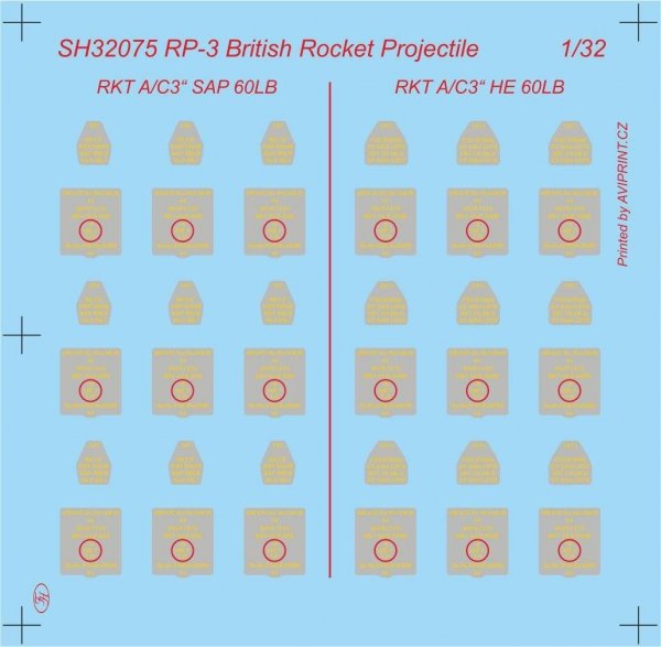Special Hobby 32075 RP-3 60Lb SAP British WWII Rockets 1/32