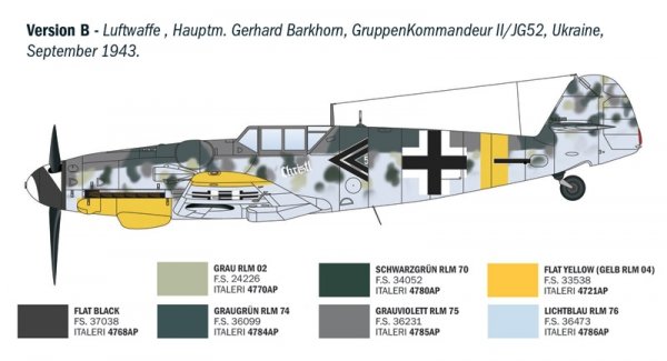 Italeri 1483 Bf 109 G-6 Aces 1/72