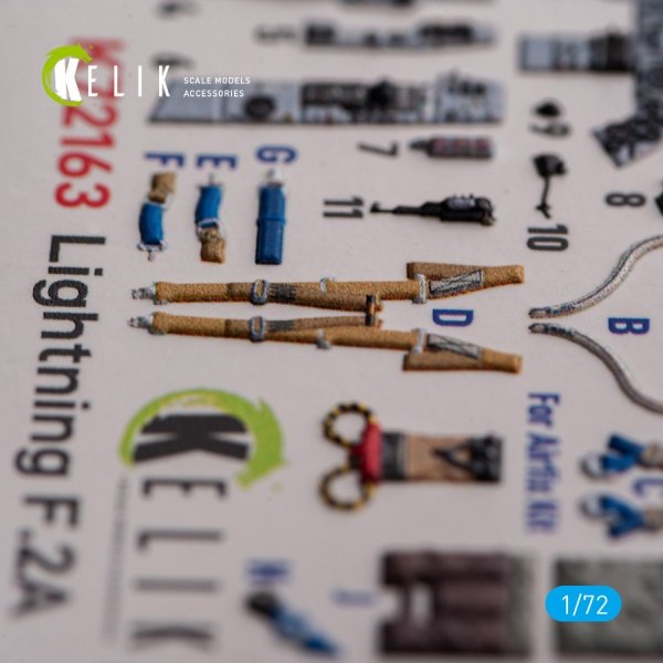 Kelik K72163 F.2A Lighting - interior 3D decals for Airfix kit (1/72)