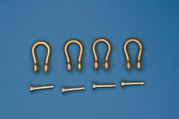 RB Model 10396A Shackles (4 pcs)  Used in different military vehicles  drawing and dimensions 1/35