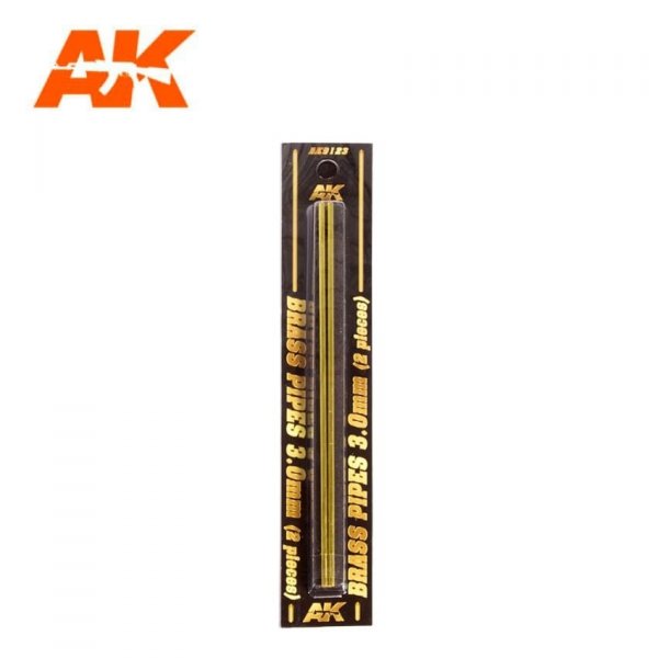 AK Interactive AK9123 BRASS PIPES 3.0MM Ø. 2 UNITS