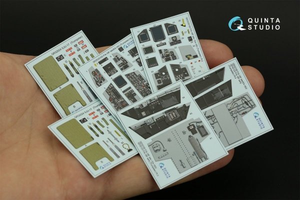 Quinta Studio QD32100 F/A-18F late / EA-18G 3D-Printed &amp; coloured Interior on decal paper (Trumpeter) 1/32