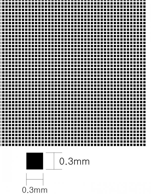 KA Models KA-00002 SQUARE PATTERN MESH B 0.3mm X 0.3mm