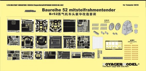 Voyager Model PRO35002 Baureihe 52 mit Steifrahmentender 1/35